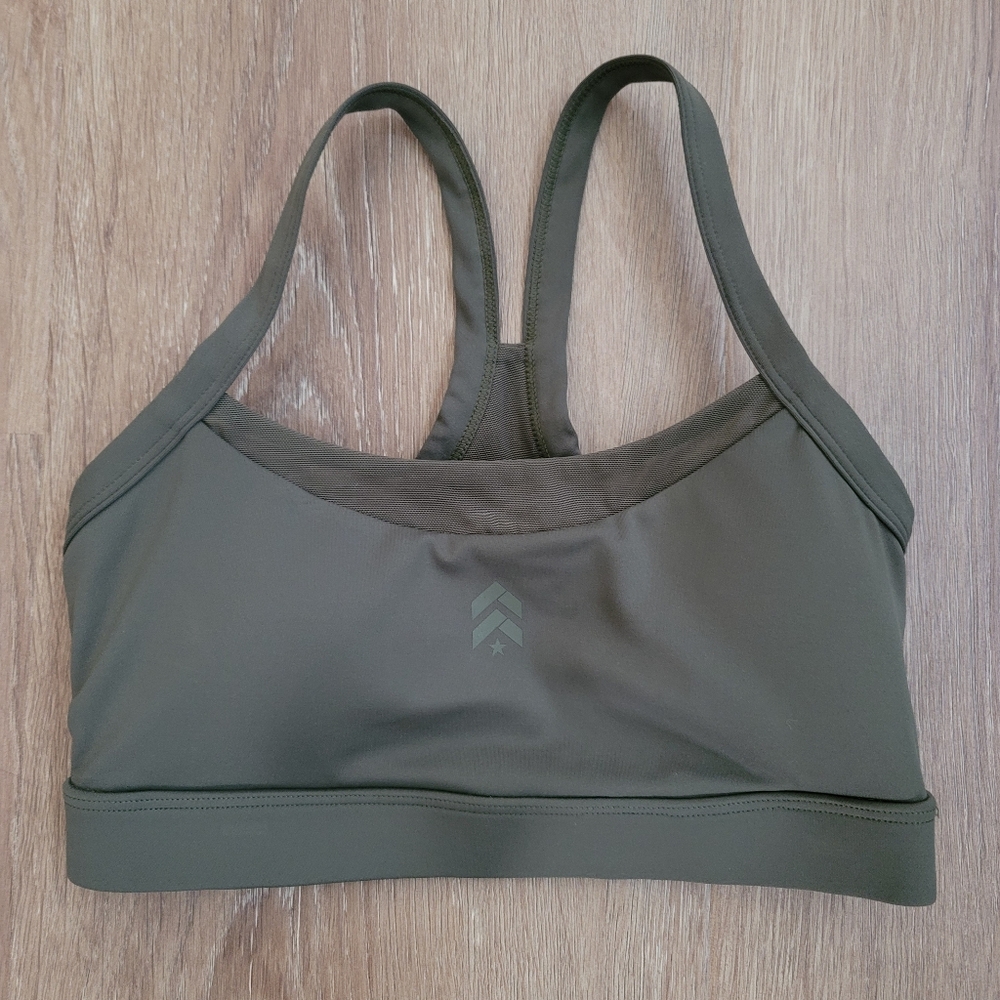 Barry's Bootcamp Olive Green Sports Bra